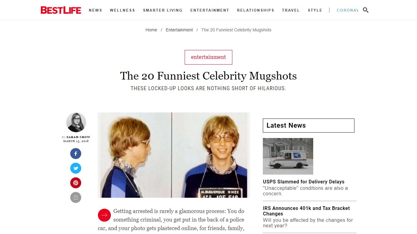 The 20 Funniest Celebrity Mugshots - Best Life